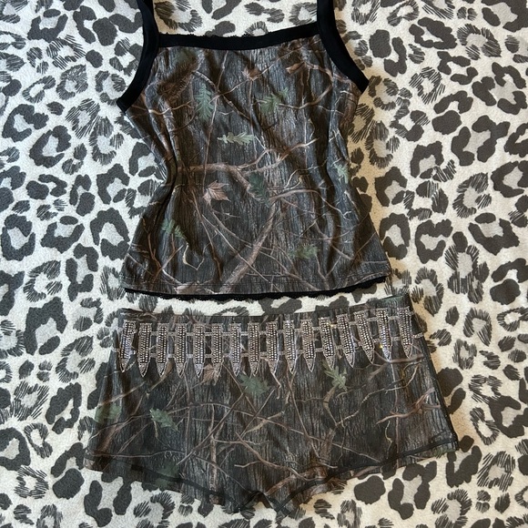 Named Collective Camo Rhinestone Bullet Short Set - Picture 3 of 5